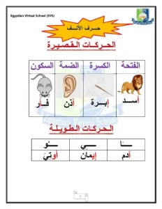 مراجعة لغة عربية للصف الاول الابتدائي الترم الاول