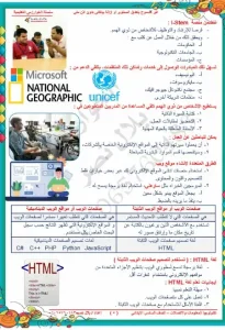 مذكرة تكنولوجيا المعلومات للصف السادس الابتدائي ترم أول