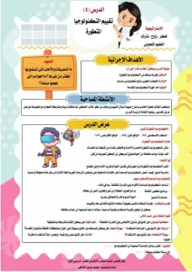 تحضير تكنولوجيا المعلومات والاتصالات للصف السادس الابتدائي pdf الفصل الدراسي الأول